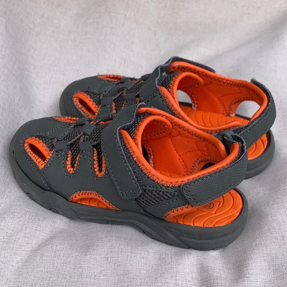 Kids Outdoor Adventure Sandals - Gray and Orange